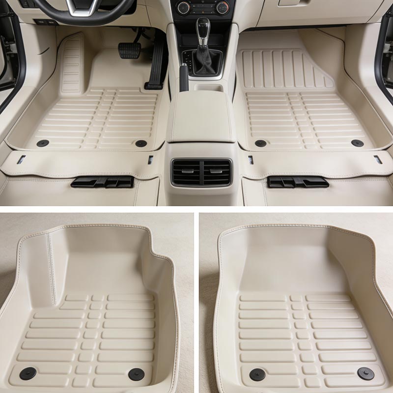 গাড়ির ফ্লোর ম্যাট সেট পরিষ্কার করা সহজ